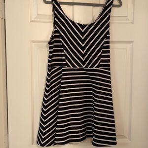 Like New! Black and White Striped Dress